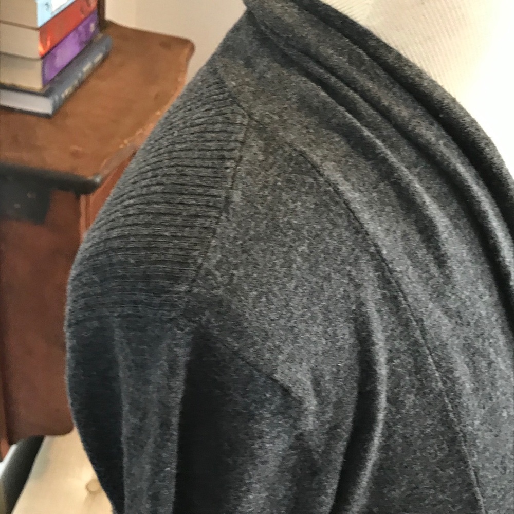 Express Open Front Cardigan, Charcoal Gray Size M - image 4